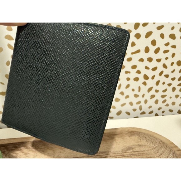 Louis Vuitton Dark Green Taiga Leather Bi-fold Wallet Certificate of Auth. - Picture 11 of 15
